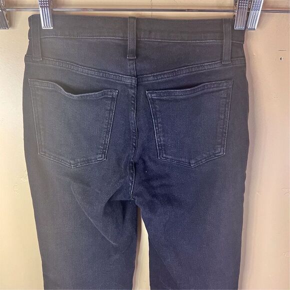 Madewell Mid Rise Kick Out Women's Straight‎ Jeans Size 25 Black 5-Pocket - Picture 4 of 8